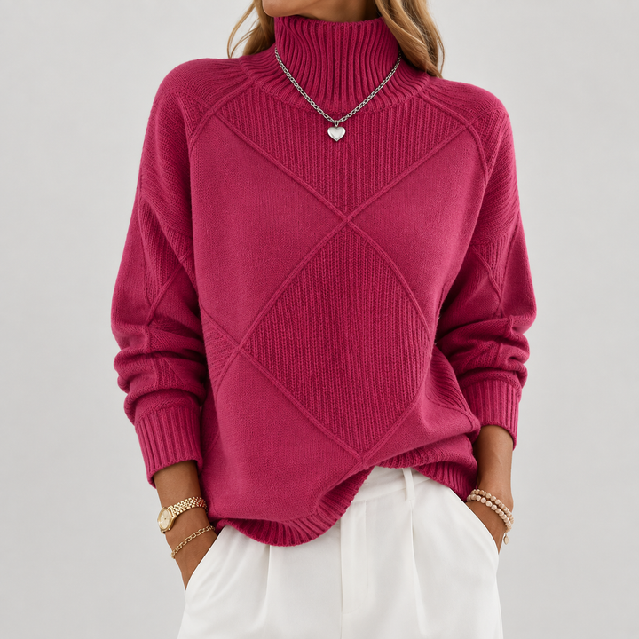 Lauren | Luxuriöser Cashmere-Pullover mit Stehkragen