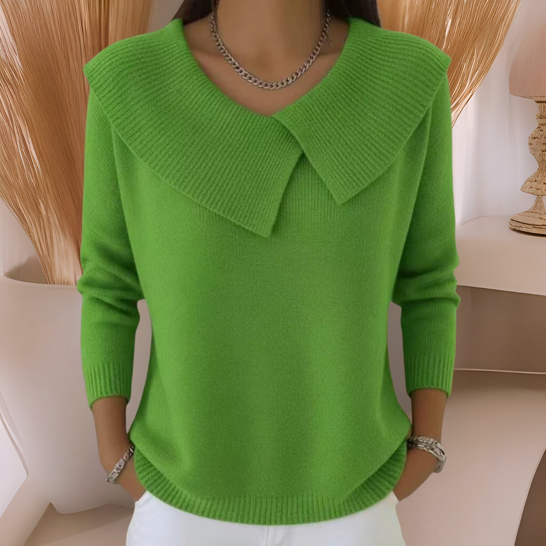 Jennifer | Strickpullover mit weichem Kragen