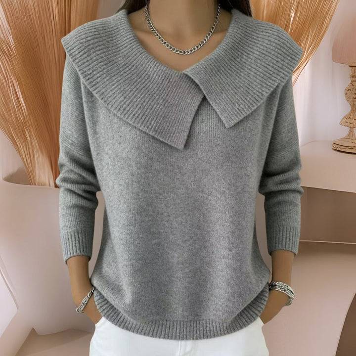 Jennifer | Strickpullover mit weichem Kragen