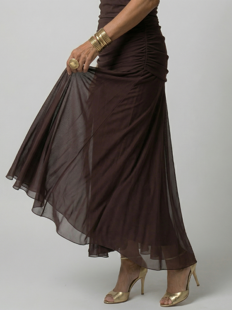 Calen | Off-Shoulder Flow Midi Jurk