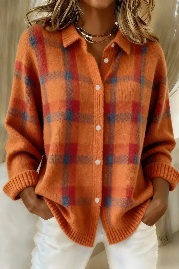 Megan | Karierter Gilet mit Knöpfen