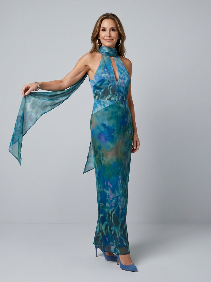 Juniper | Keyhole Halter Mouwloos Maxikleed