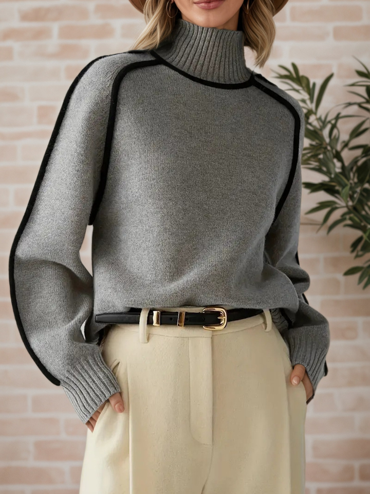 Donna | Eleganter Pulli mit hohem Kragen