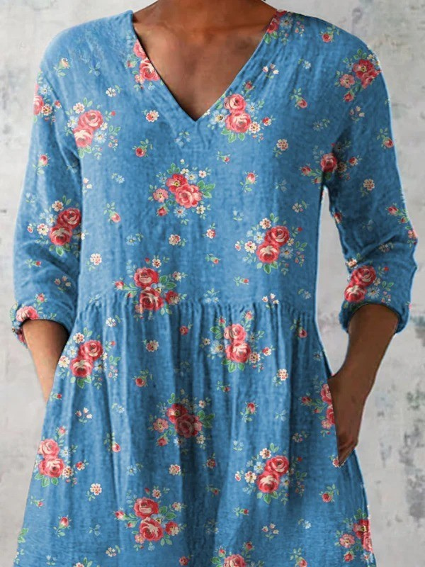 Mabel | Lange Blouse met V-hals