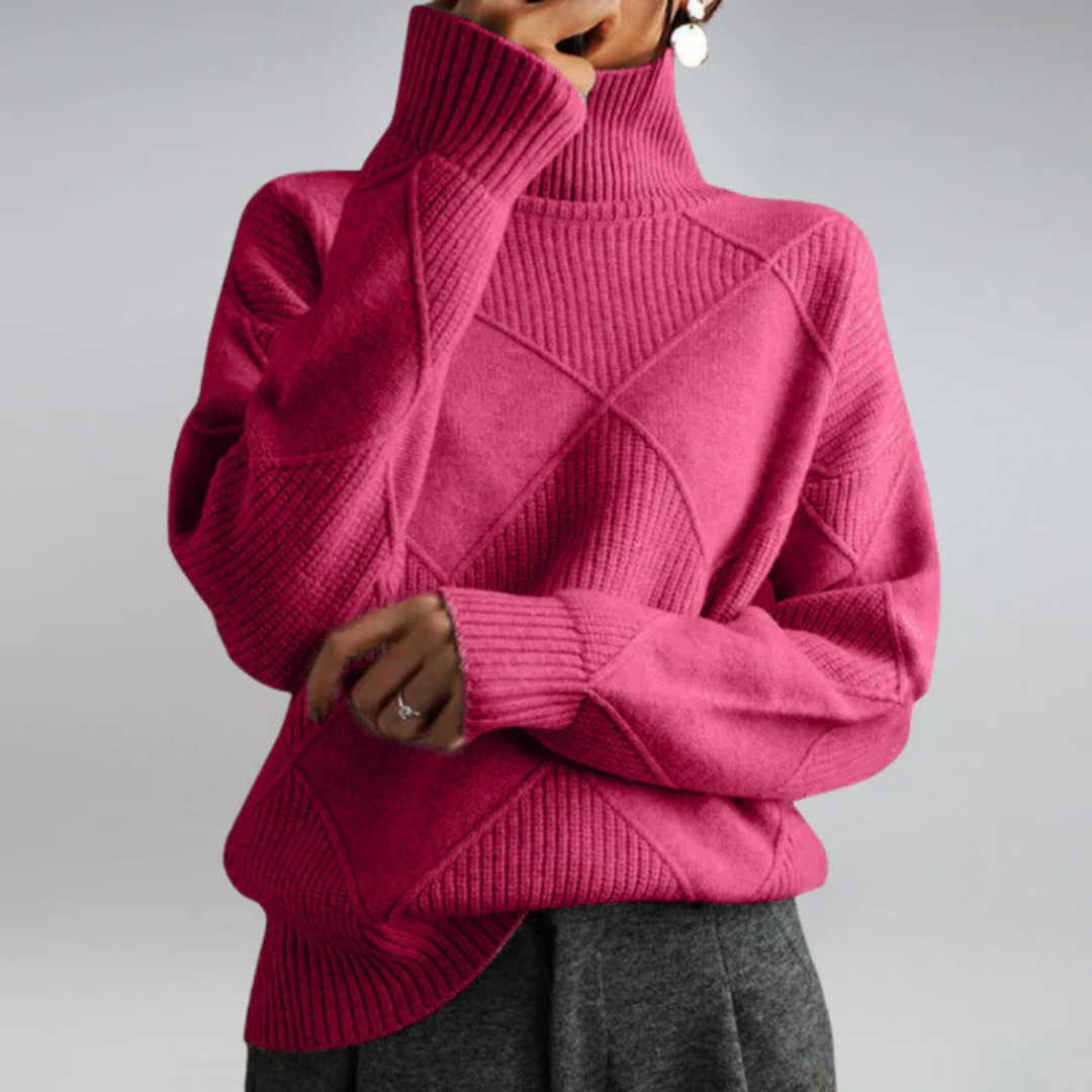 Lauren | Luxuriöser Cashmere-Pullover mit Stehkragen