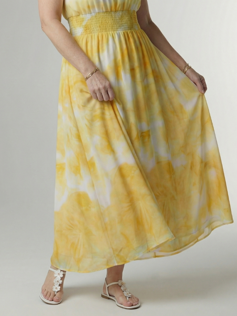 Sylin | Geraffineerde Halter Midi Jurk
