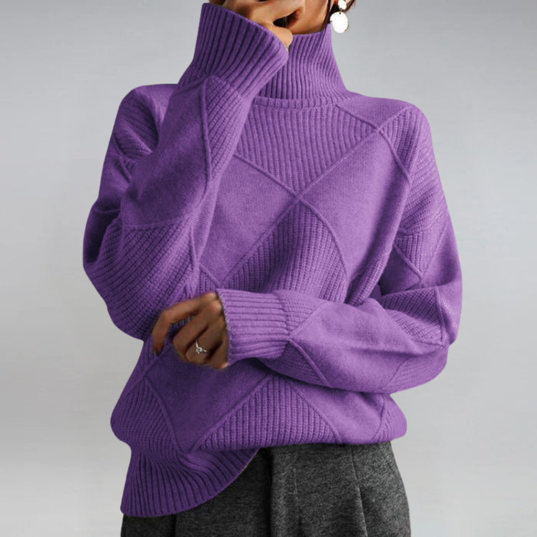 Lauren | Luxuriöser Cashmere-Pullover mit Stehkragen