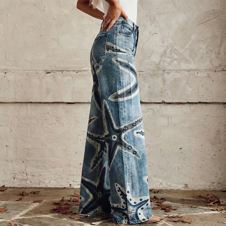 Camilla™ - Boho Design Hosen mit Seestern-Muster