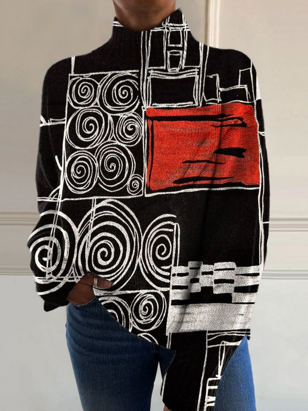 Kaia™ - Pullover mit Rollkragen in Blockfarben
