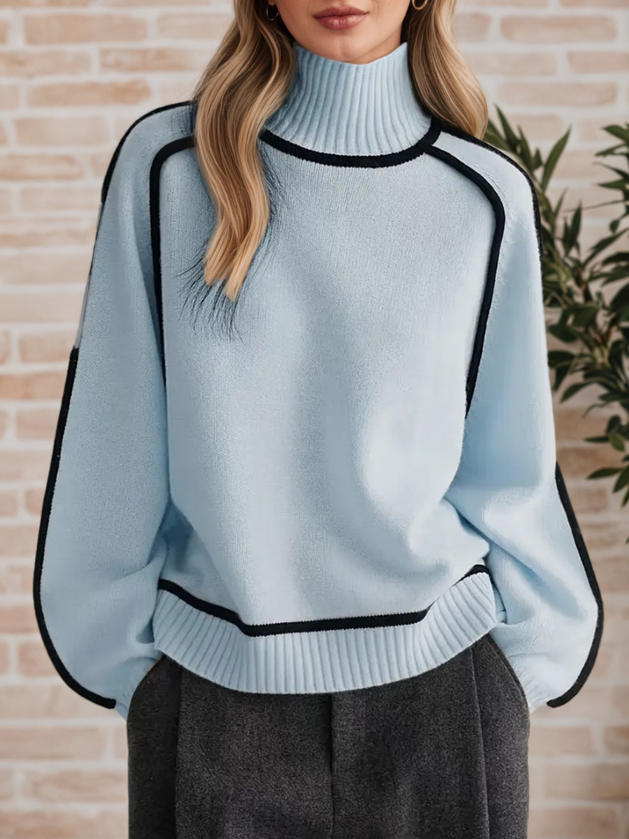 Donna | Eleganter Pulli mit hohem Kragen