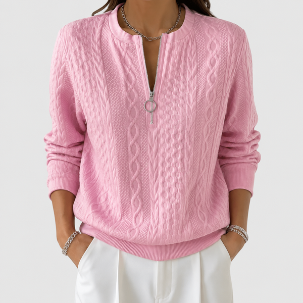 Amalie | Strickpullover mit Reißverschluss für Frauen