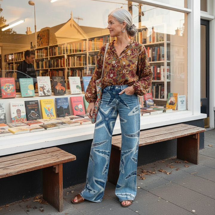 Camilla™ - Boho Design Hosen mit Seestern-Muster
