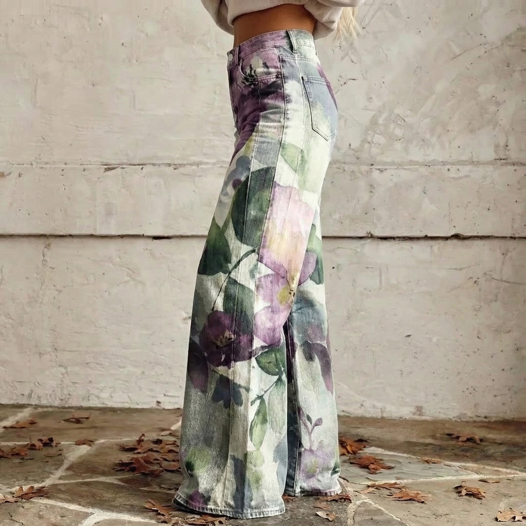 Noemi™ - Hochtaillierte Boho-Musterhose