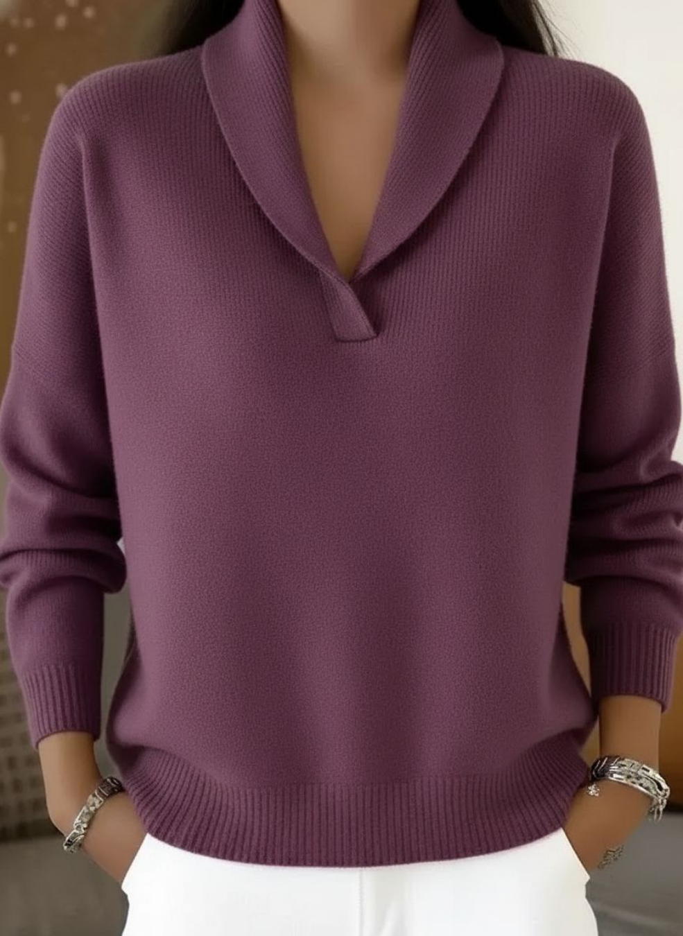 Léa | V-Ausschnitt Pullover