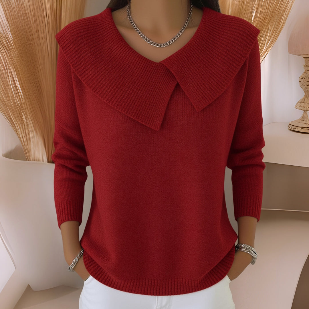 Jennifer | Strickpullover mit weichem Kragen