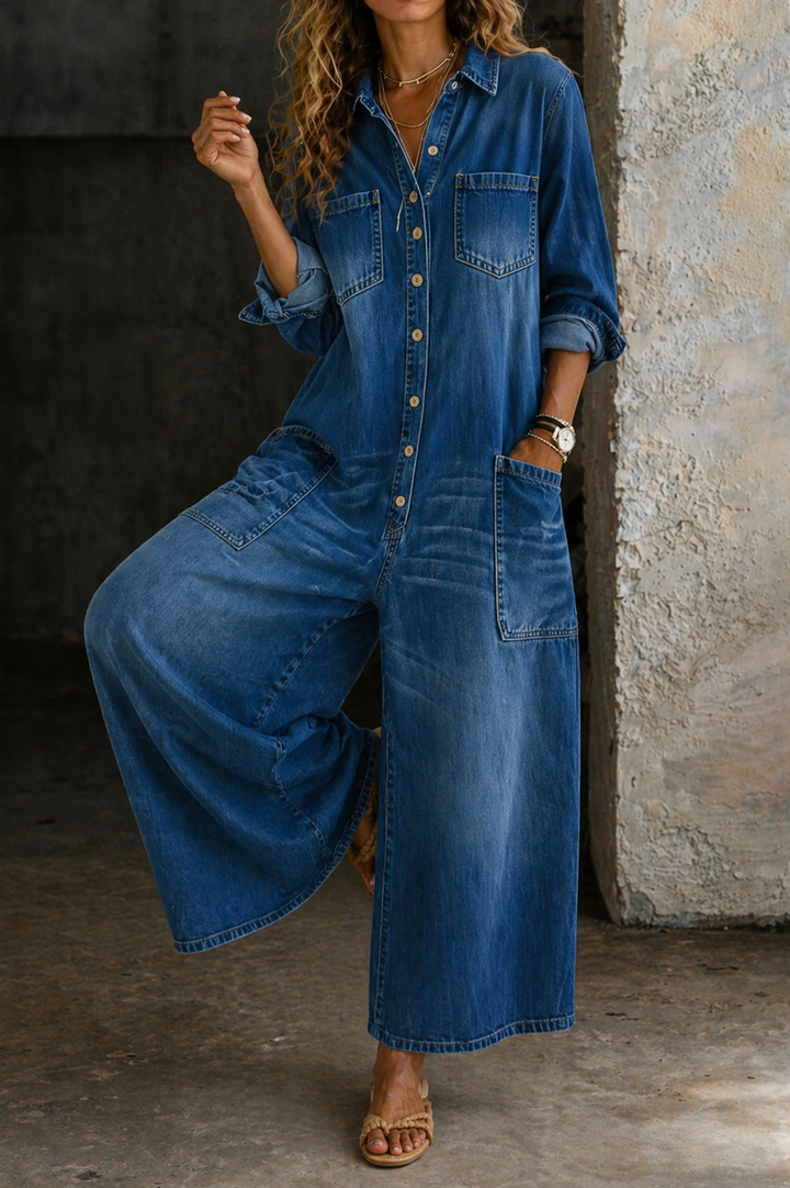 Vivienne | Losse Jeanscombinatie