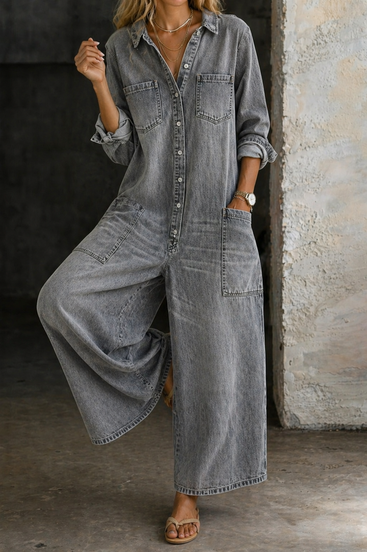 Vivienne | Losse Jeanscombinatie