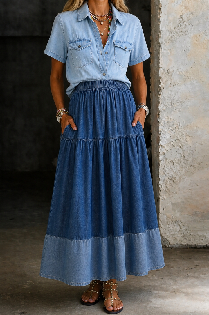 Sarah | Jeansrok met elastische taille