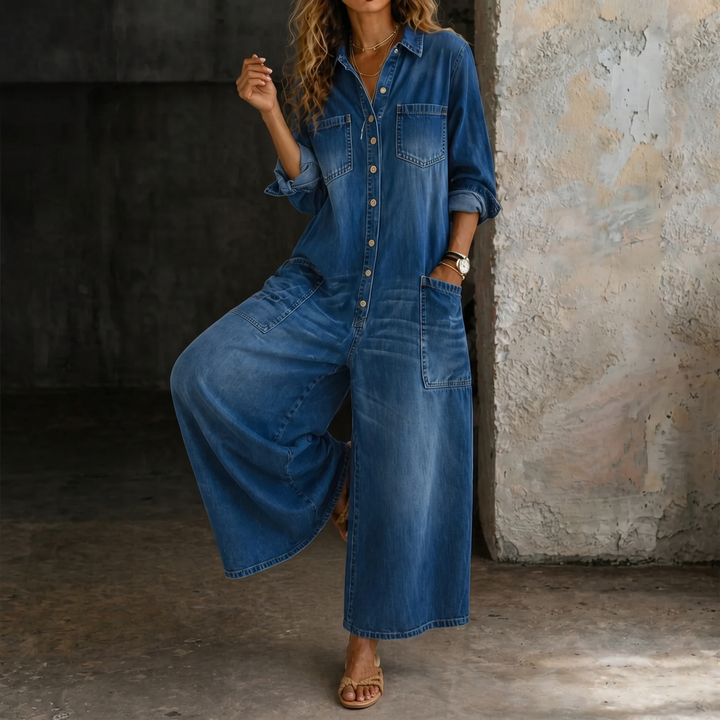 Vivienne | Losse Jeanscombinatie
