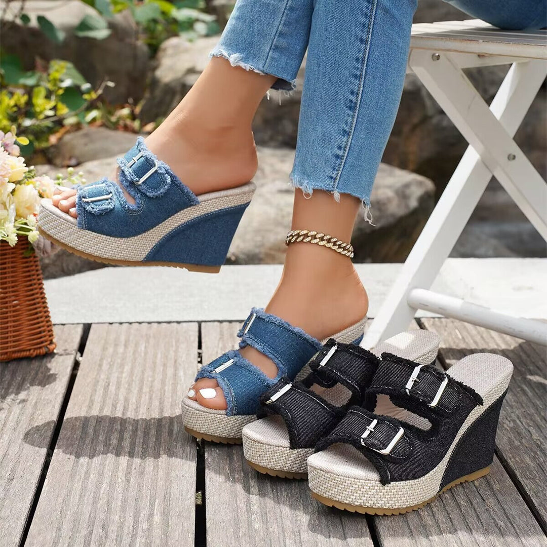 Atelier | Wedge Sandalen met Franjes