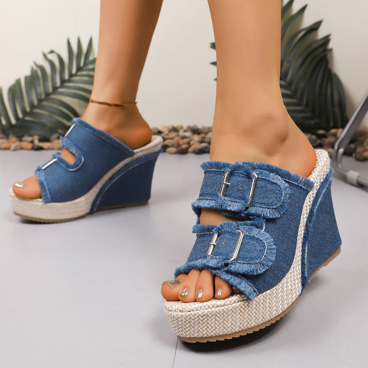 Atelier | Wedge Sandalen met Franjes