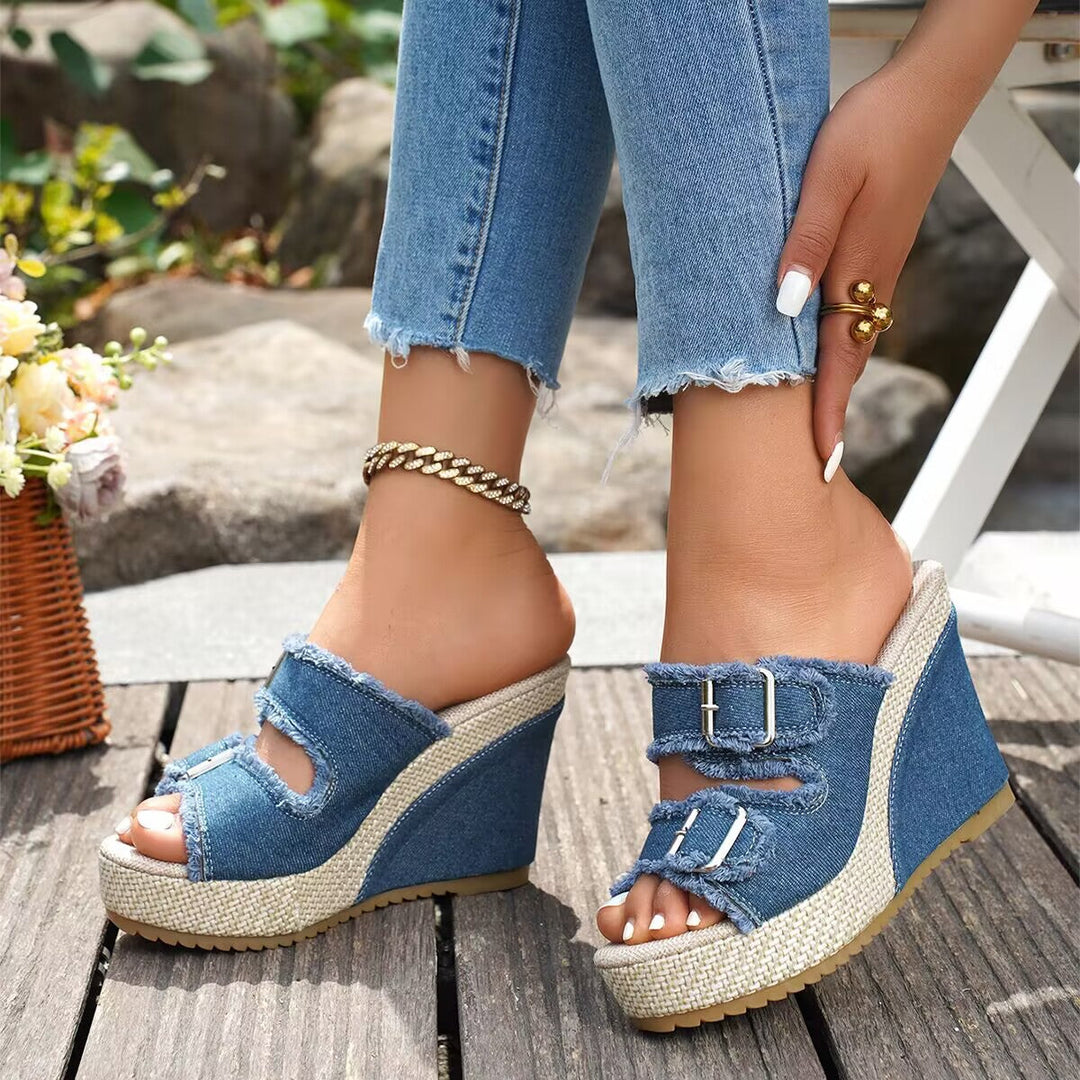 Atelier | Wedge Sandalen met Franjes