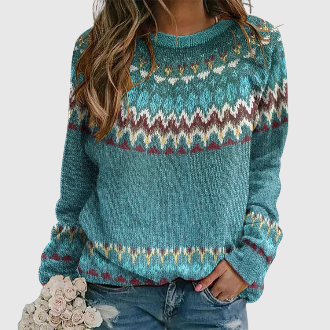 Regina | Pullover mit Retro-Wave-Muster