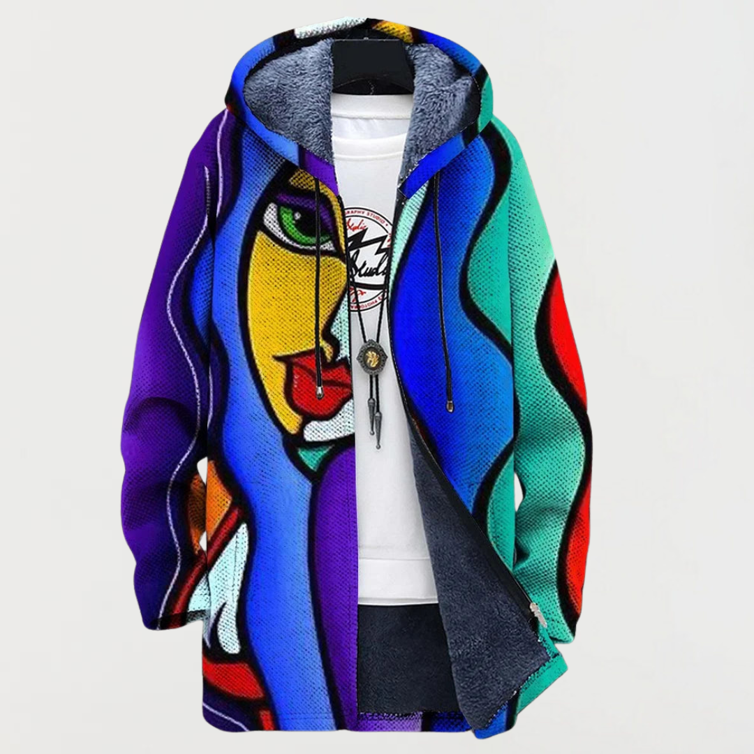 Elisa – Jacke mit buntem Grafikdesign