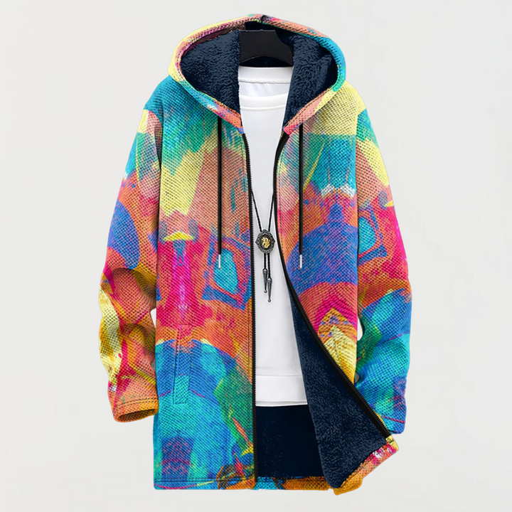 Greta – Jacke mit buntem Kunstmotiv