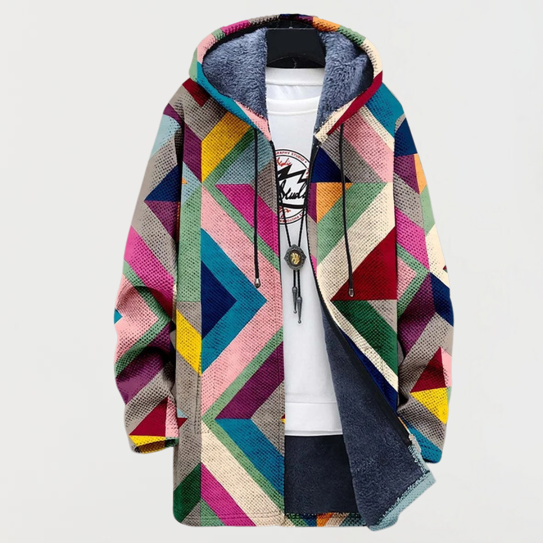 Theresa – Jacke mit künstlerischem geometrischem Muster