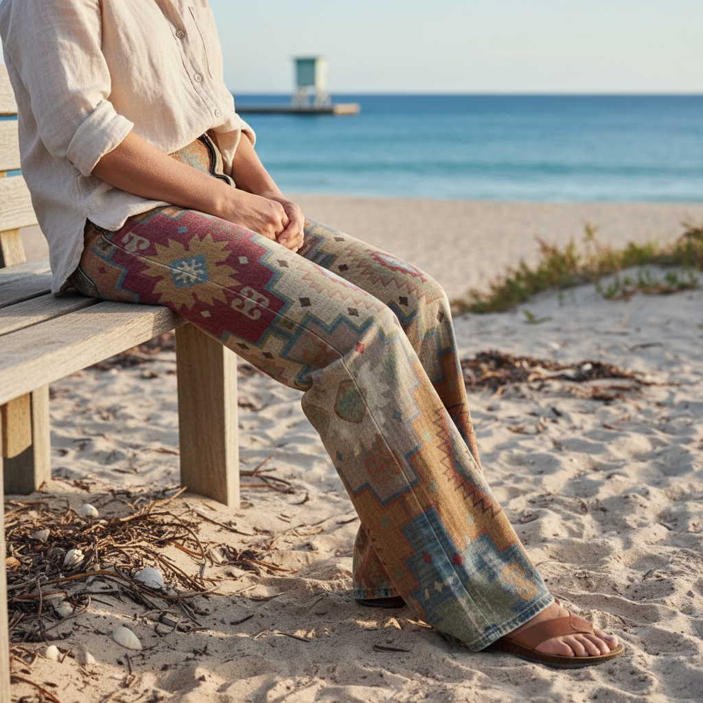 Francesca™ - Retro Boho-Musterhose