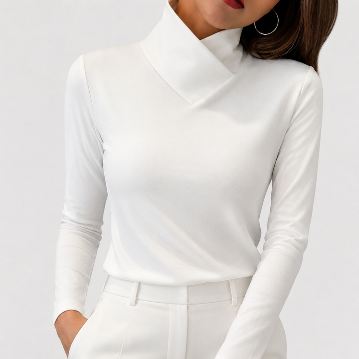 Clair | Eleganter Pullover mit Stehkragen