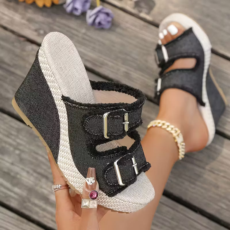 Atelier | Wedge Sandalen met Franjes