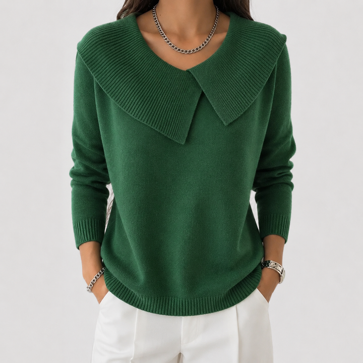 Jennifer | Strickpullover mit weichem Kragen
