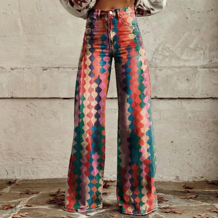 Livia™ - Bunte Boho-Musterhosen