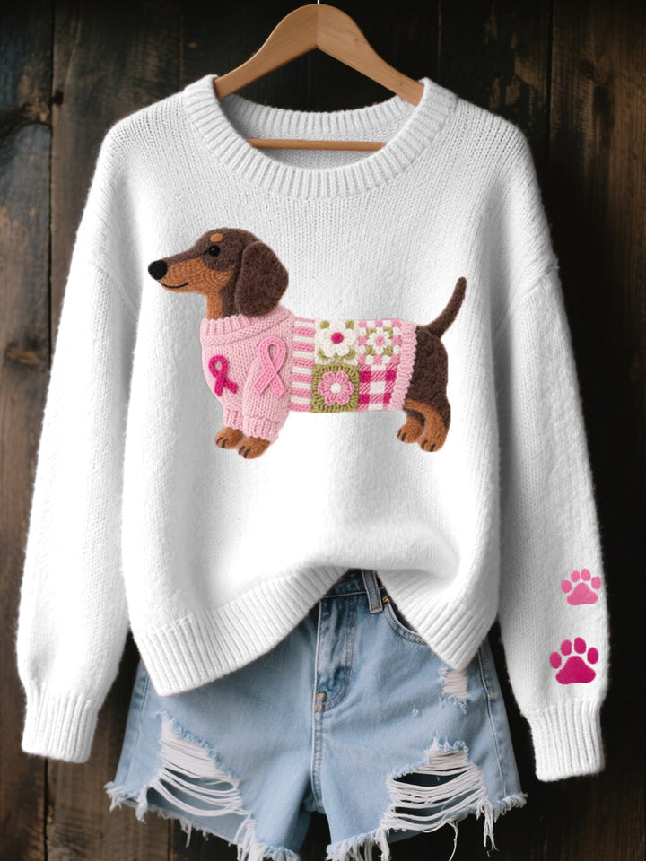 Naoni | Pullover aus Strick mit Dackelmuster
