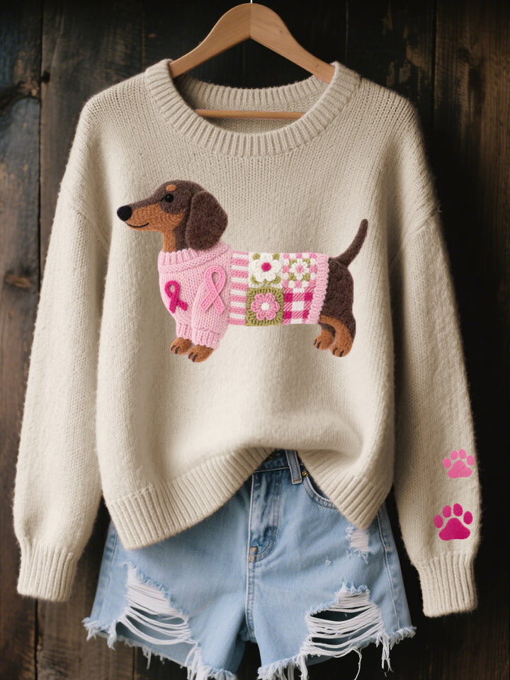 Naoni | Pullover aus Strick mit Dackelmuster